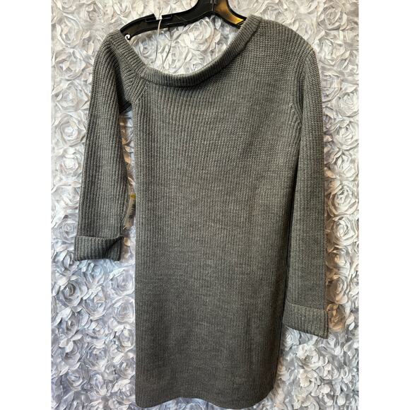 WAYF Everlasting One Shoulder Sweater Dress Size S Gray - Picture 4 of 7
